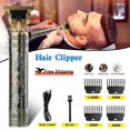 thumbnail image 2 of Cortadora de pelo eléctrica profesional T9 para hombre, máquina de cortar cabello de barbero, afeitadora inalámbrica, recortadora de barba, 0mm, 2 of 4