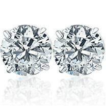 Pompeii 1 1/2ct Lab Grown Diamond Studs 14k White Gold Earrings (F,VS)