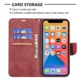 thumbnail image 6 of Feishell Fit for iPhone 16 Pro Phone Case with Detachable Wrist Strap & ID Credit Card Slots,Premium PU Leather Shockproof Magnetic Clasp Folio Flip Kickstand Holder Protective Cover,Red, 6 of 9