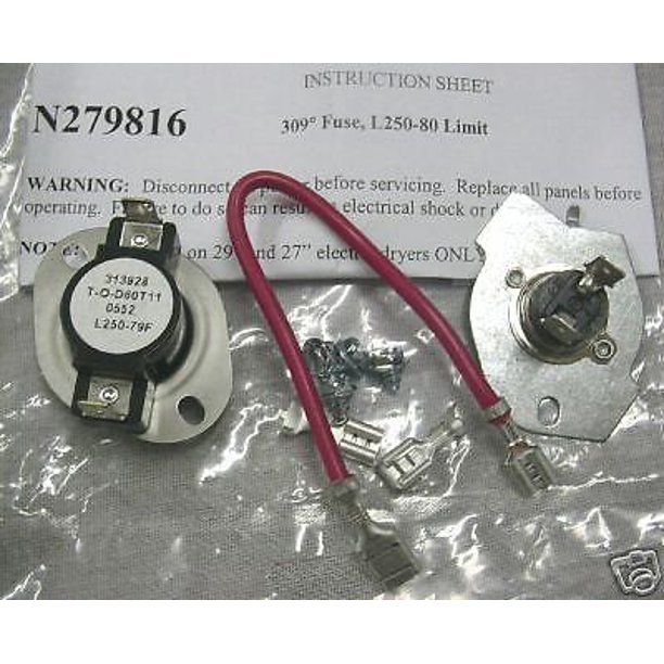 Whirlpool Dryer Thermostat Thermal Fuse Wp279816 Includes 3390291 3977393