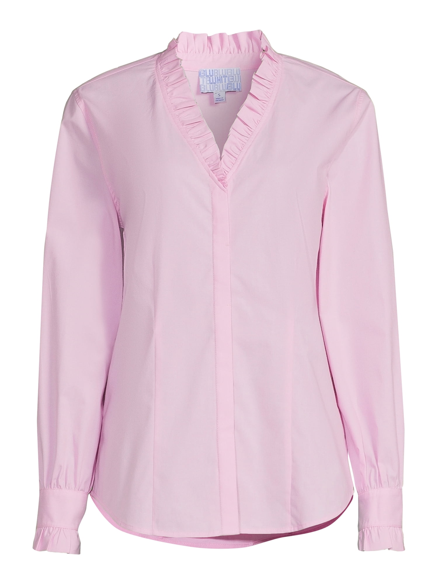 Blu White Blu Women's Ruffled Button-Front Shirt