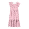 thumbnail image 5 of Diufon Summer Maxi Dresses for Girls Crewneck Fly Sleeve Dress Pockets Heart Printed A-Line Dress, 5 of 5