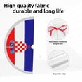 thumbnail image 5 of Xmas Tree Skirt Croatian Flag Tassel Edge Rustic Christmas Tree Skirts for Party Holiday Decorations 30", 5 of 6
