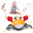 thumbnail image 1 of Juguete de cangrejo para gatear, juguetes para niños de 1 año, juguete interactivo para caminar con música y luces, regalo de Navidad, cumpleaños, Pascua para niños pequeños y niñas BANYUO  Electrónica, 1 of 5