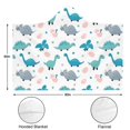 thumbnail image 1 of Wearable Blanket,LightBlue Dinosaurs Eggs Pattern Hooded Wearable Flannel Blanket for Adults & Teens,Winter Poncho Shawl Wrap Cape Cozy Anti-Pill,60"x80", 1 of 1