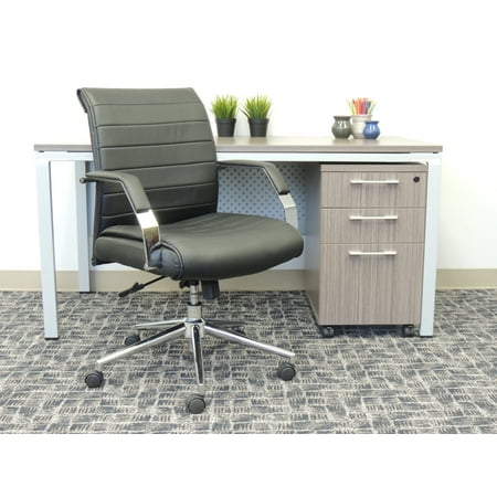 - Boss Office Products Black Mid-back Reception Waiting Room Chair