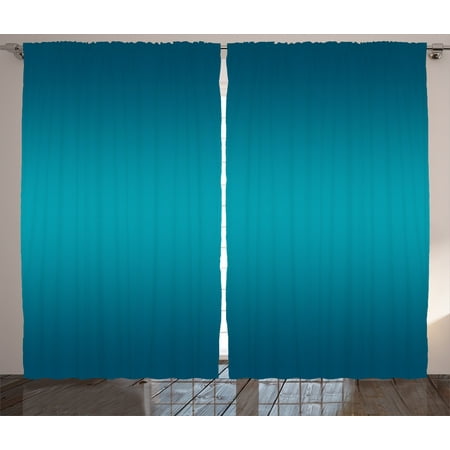 Indigo Bedroom Ideas Ombre Curtains 2 Panels Set, Deep Blue Tropical Ocean Inspired Design Modern for Room Decorations Digital Print, Window Drapes for Living Room Bedroom, 108W X 84L Inches, Indigo, by Ambesonne ()