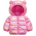 thumbnail image 4 of HWJAD Winter Down Coats for Kids Baby Boys Girls Light Puffer Padded Jacket Bear Hoods Toddler Outerwear, 4 of 7