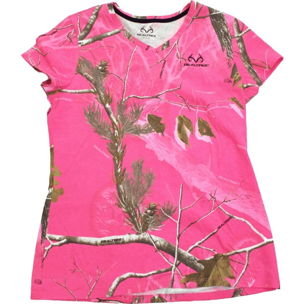 Women's Short Sleeve Camo Tshirt, AP Hot Pink - Walmart.com - Walmart.com