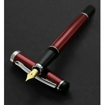 Xezo Xezo Incognito™ Diamond-Cut Lacquered Brass Fountain Pen (Medium Nib) - Burgundy Red