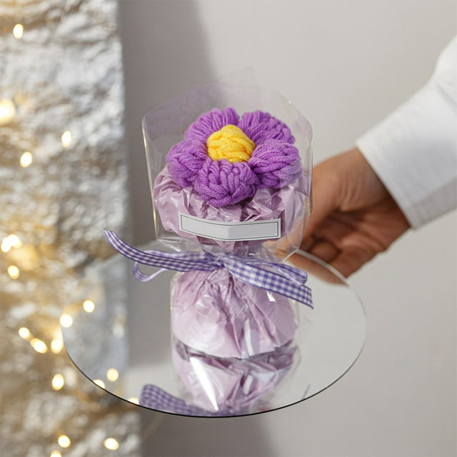 Wzzjkit Crochet Flower Bouquet Knitted Flower