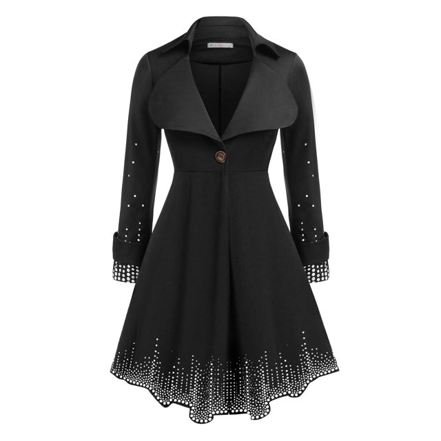 Abrigo Falda Lunates Talla Extra Rosegal Abrigos de talla grande