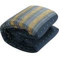 thumbnail image 3 of Lanco Navy Geometric Comforter Set , King Size , 7 Piece Microfiber Print Modern Bedding Set, 3 of 5