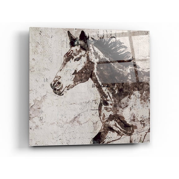 Epic Art 'Galloping Horse 2' by Irena Orlov, Acrylic Glass Wall Art, 36"x36"