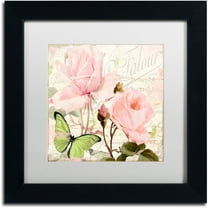 Trademark Fine Art "Florabella III" Canvas Art by Color Bakery White Matte, Black Frame