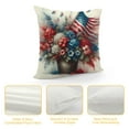 thumbnail image 4 of JRXY  Throw Pillow Covers Farmhouse Decor Independence Day Patriotic American Flag with Flowers Blossom Potted Plant Decorative  Cushion Cover 12x20 Inch Rectangle Pillow Cases White, 4 of 5