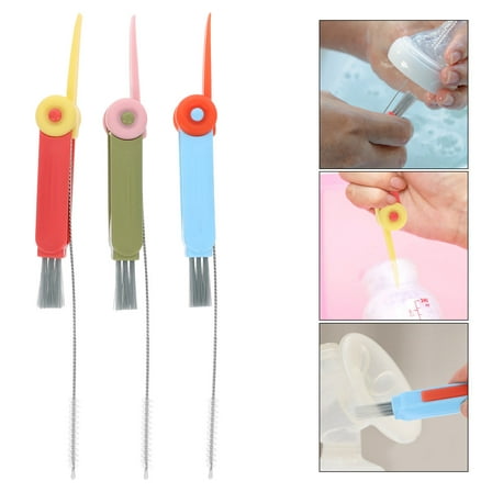 MLINS  3 Pcs Water Bottle Brush Cleaner Through Hole Cleaning Straw Baby