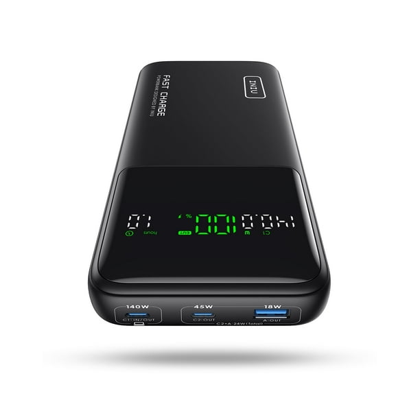 Cargador compacto Power Bank INIU de 25000 mAh y 140 W, USB-C/A