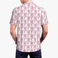 thumbnail image 3 of Balery Flamingo On Checkered Printed Men’s Short Sleeve Polo Shirt, Midweight Men's Shirt,Golf Polo shirts -3X-Large, 3 of 8