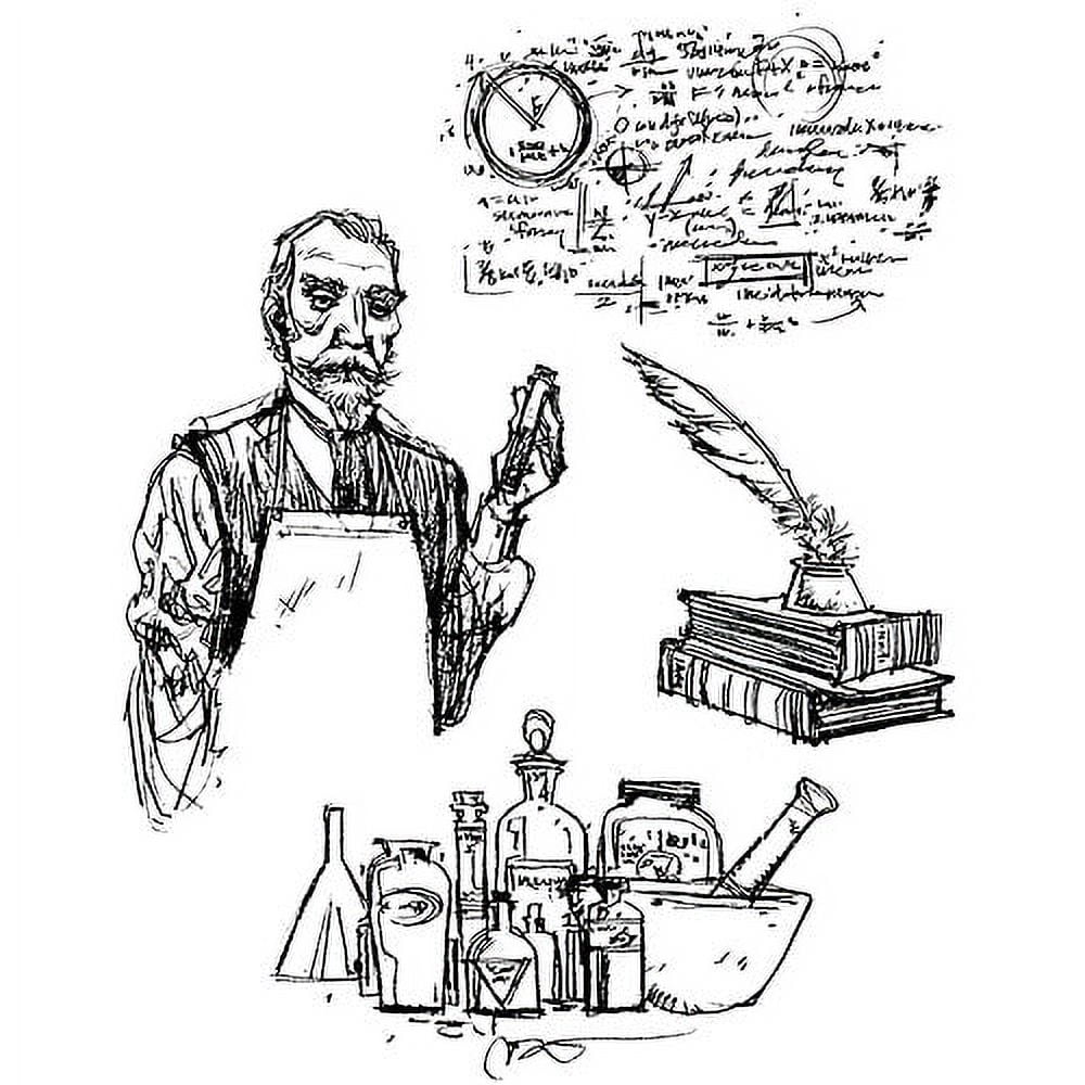 Tim Holtz Cling Rubber Stamp Set 7"x8.5"