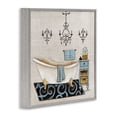 thumbnail image 3 of Stupell Industries Blue Relaxation Bathtub Gray Framed Giclee Art, design by Janet Tava, 12 x 12, 3 of 8