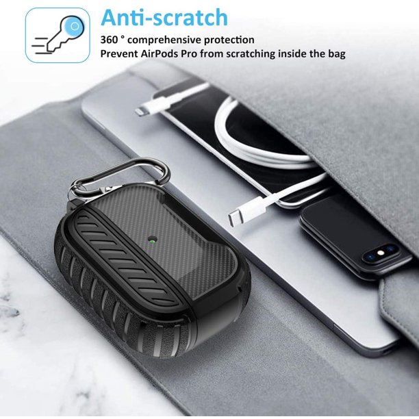 AirPods Pro Case, Rugged Shockproof TPU 2-Piece Cover Skin