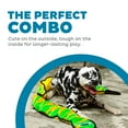 thumbnail image 3 of Outward Hound Durablez Stuffing-Free Squeaky Interactive Dog Toy, Tough Plush, Snake, Green, XXL, 3 of 6