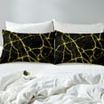thumbnail image 4 of Erosebridal Geometric Stripes Comforter Cover Twin,Abstract Lines Bedding Twin Size,Black Golden Duvet Cover Twin,Microfiber Male Bedroom Decor,Reversible,2-Piece(No Comforter), 4 of 7