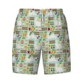 thumbnail image 4 of Lsque Mens Swim Trunks Rabbit And Carrot Pattern - Bathing Suit Compression Liner - Beach Swim Shorts Swimwear - (S-3XL) - Stretch Quick Dry -Small, 4 of 9