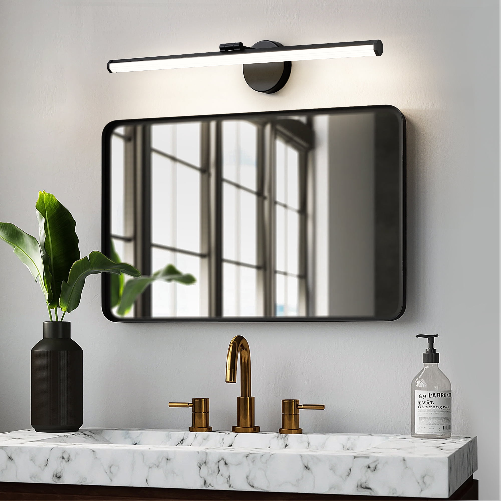 KAISITE Modern LED Bathroom Vanity Light 24W 4000K LED Bathroom Lighting Fixture Angle Adjustable 30 Inch Modern Vanity Light Bar for Bedroom Living Room