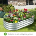 Livhil 2pcs Galvanized Raised Garden Bed Clearance, 4ft (L) x2ft (W