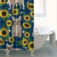 thumbnail image 4 of French Bulldog Sunflowers Floral Shower Curtain 72"x72" ,Bathroom Decorative Shower Curtains Set with 12 Hooks,Modern Waterproof Washable Shower Curtain, 4 of 6