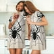 thumbnail image 4 of Fotbe Spiders On The Web 1 Bata de Dormir para Mujer con Estampado, Camisón de Algodón de Manga Corta, Ropa de Dormir Casual, 4 of 6