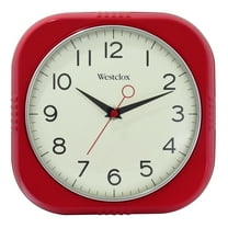 Westclox 9.5" Red Square Retro Analog QA Wall Clock
