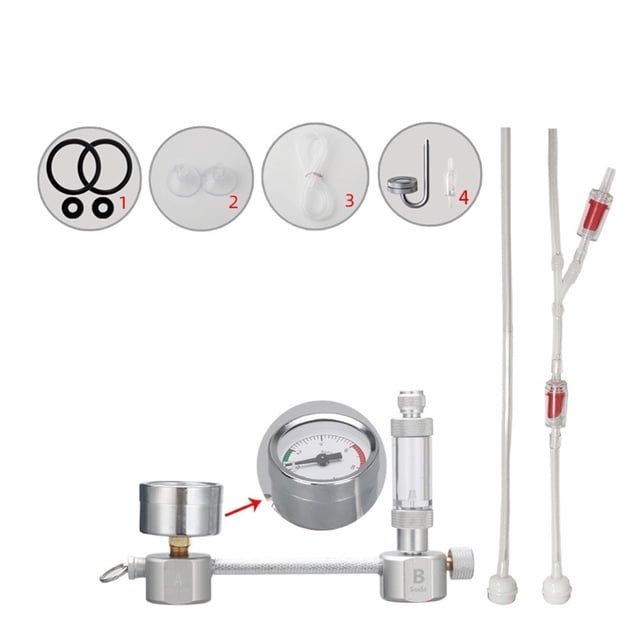 DIY CO2 Generator System Kit Aquarium CO2 Generator Bubble Counter Diffuser With Solenoid Valve For Aquatic Plant Growth ,Easy Installation
