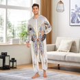 thumbnail image 5 of IAUYY Unisex Adult Onesie Pajamas Ultra-Soft Crystal-Soft Fabric, Halloween Adult Onesie Pajamas Adults,With a Zipper Plus Size Onesie Pajamas, Shimmering Light Particles, 5 of 6