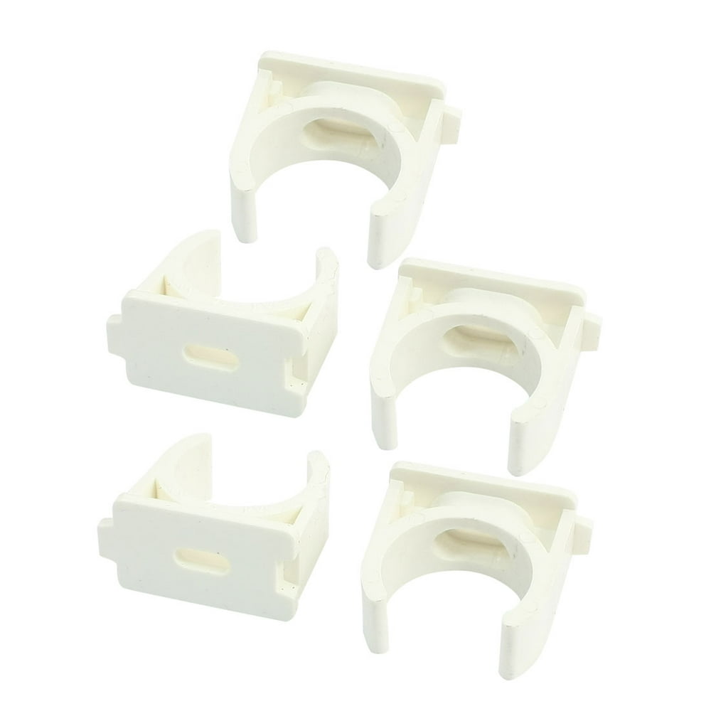 25mm Dia Snapin PushFit Type White PVCU Open Pipe Clips Fittings
