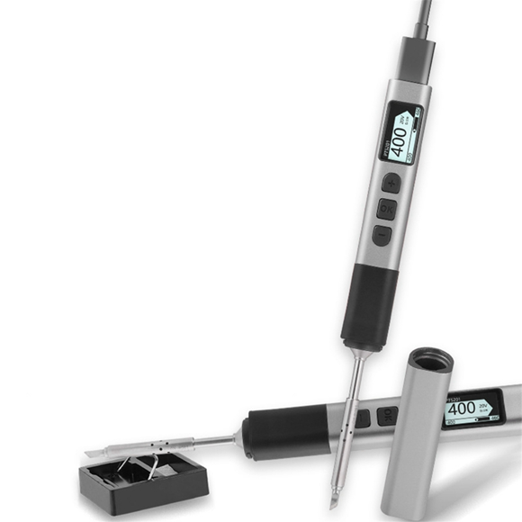 PTS201 Smart Electric Soldering Iron 100W Mini Portable Fast Heating Soldering Station Universal Soldering Iron Tip KU