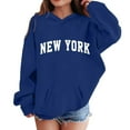 thumbnail image 5 of Hoodie Kids City Name Letter Print Navy Hooded Casual Long Sleeve Hoodies Fall Clothes Girls Hoodies Size 12-13 Years, 5 of 5
