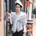 thumbnail image 5 of Faux fur Capes for Women Bridal Scarves Bridal Shawl Warm Wrap Stoles for Wedding Dresses, 5 of 7