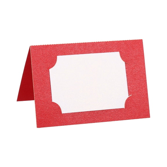 Uxcell Table Name Place Cards,50pack Favor Decor Seat Blank Card, Red