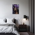 thumbnail image 3 of ZHONGYUTONG African American Canvas Wall Art Black Woman Flower Head Pictures Abstract Black Girl Painting for Living Room Decor Framed (28.00" x 42.00"), 3 of 5