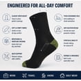 thumbnail image 3 of Crew Socks for Men & Women 6 Pairs, Athletic Performance Socks, Breathable Mid Calf Sports Socks for Training and Everyday Wear, Shoe Size 7-8.5, 3 of 5