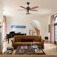 thumbnail image 2 of 52 inch 5-Blade Vintage Candelabra Ceiling Fan with Light & Remote, 2 of 9