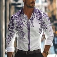 thumbnail image 4 of Camisa informal de negocios con estampado 3D para hombre, ropa de trabajo diaria, ropa de calle, camisa de tela elástica de manga larga con solapa de primavera y verano S-5XL, 4 of 5