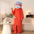 thumbnail image 2 of Funny Big‑Mouth Monster Adult Onesie Pajamas, Coral Fleece One‑Piece Cartoon Cosplay Costume Loungewear Party, 2 of 7