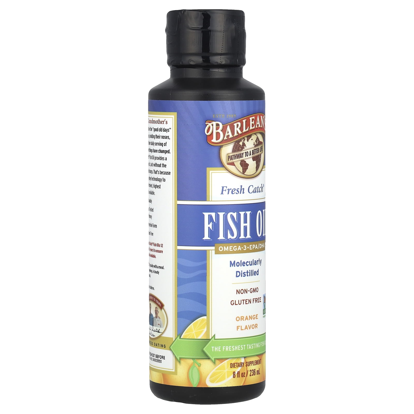 Barlean's Fresh Catch®, Fish Oil, Omega-3 EPA/DHA, Orange, 8 fl oz (236 ml)