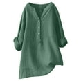 thumbnail image 4 of (2-Pack) Rinsvye Womens Solid Color Long Sleeve Mandarin Collar Blouse Women Clothing Timeless Design, 4 of 4