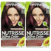 Garnier Nutrisse Ultra Color Nourishing Color Creme, Dark Intense Burgundy [BR2] 1 ea (Pack of 2)