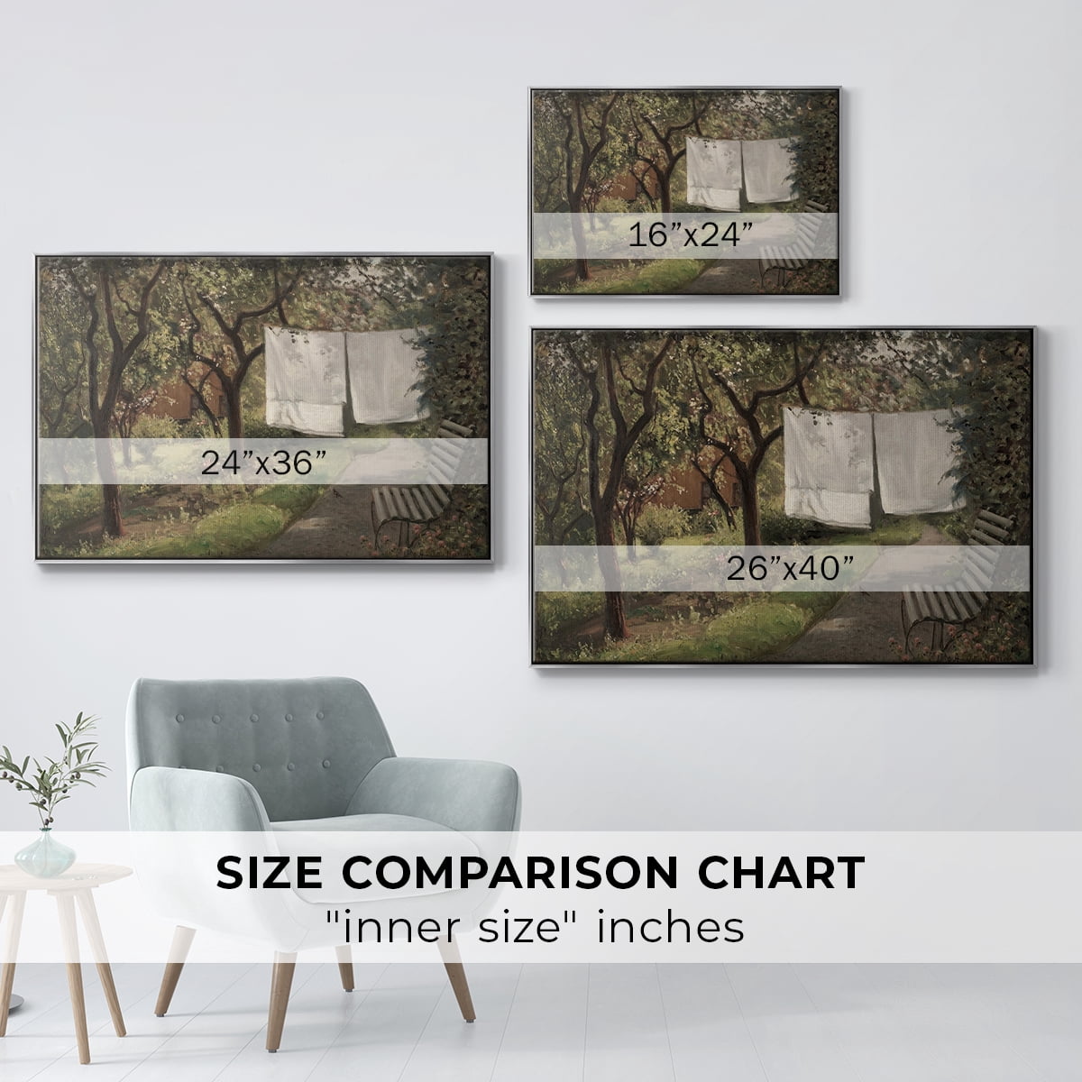 Vintage Landscape-CCCLXI By Wexford Home Framed in Silver Wood Gallery Wrapped Canvas 17 in. x 25 in.